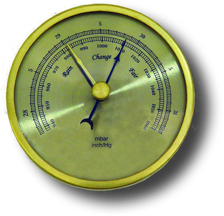 General Tools ABAR300 Analog Barometer with Brass Case and 3-Inch Dial