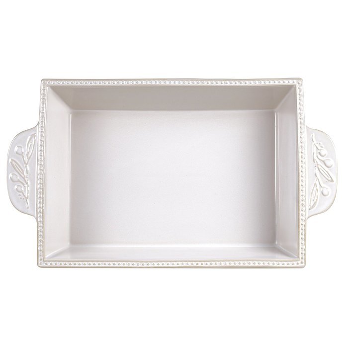 Certified International 25474 Bianca Rectangular Bakeware Set, 4 quart, Ivory
