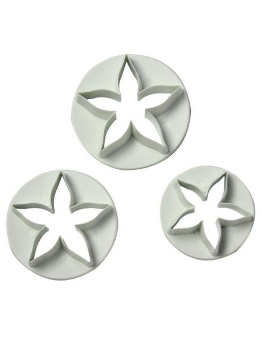 BestHome 3PCS Cookie Molds Butterfly Flower Cutter White N4