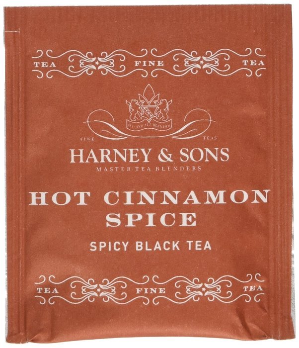 Harney & Sons Hot Cinnamon Spice 50 Tea Bags (With Bonus 1 Egyptian Chamomile, 1 Green Citrus Ginkgo,1 Decaff...
