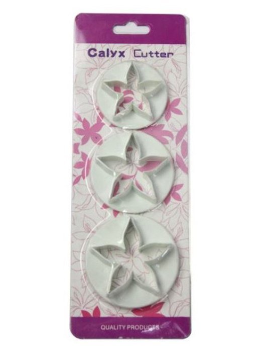 BestHome 3PCS Cookie Molds Butterfly Flower Cutter White N5