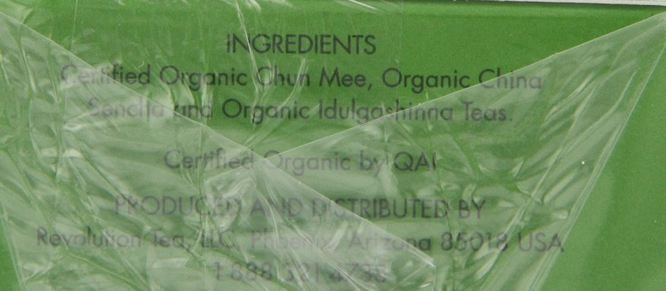 Revolution Tea Green Tea, Organic, 16-Count Teabags (Pack of 6) N2
