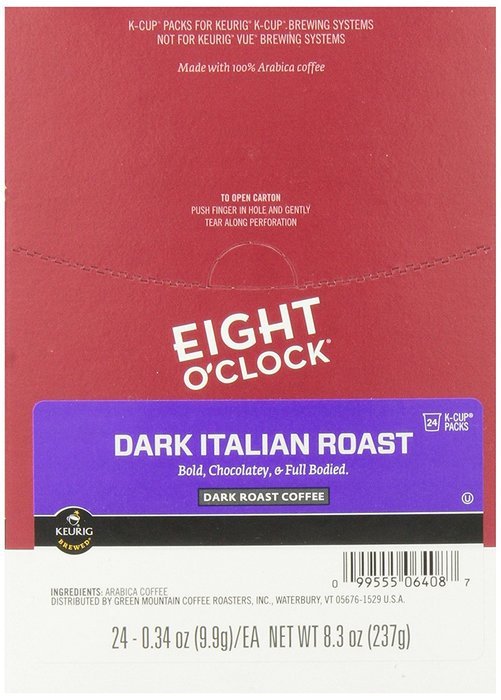 Eight O'Clock Coffee Dark Italian Roast K-Cups, 24-Count (Pack of 2) N6
