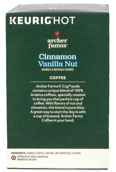 Archer Farms K-Cup Cinnamon Vanilla Nut Coffee Light Roast 18 Count (1 Box) N2
