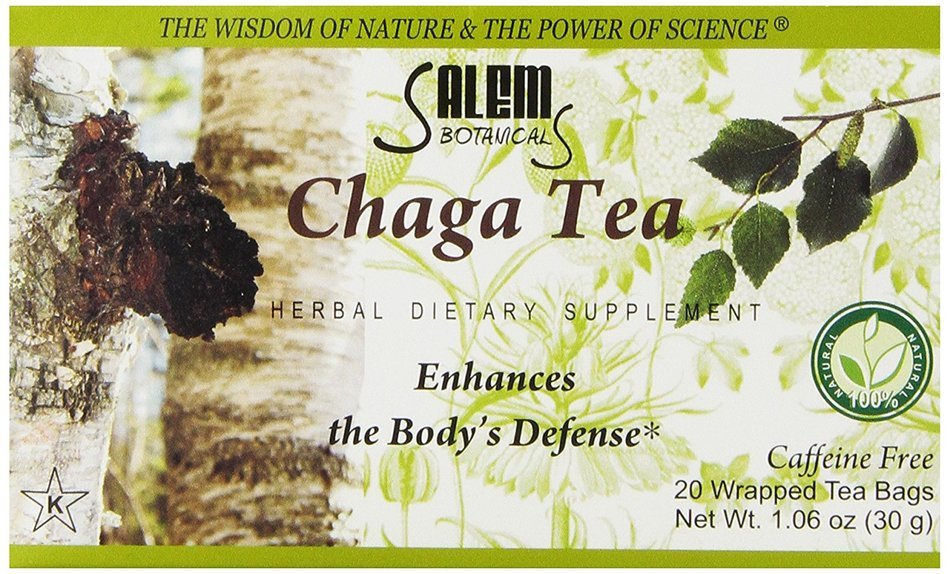 Salem Botanicals Herbal Tea, Chaga Tea, 20 Count, 1.06oz