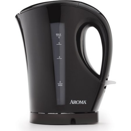 6-Cup Black Electric Water Kettle,1.5 L Capacity N2