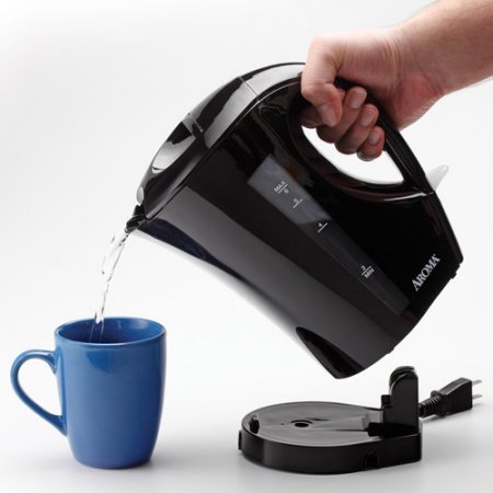 6-Cup Black Electric Water Kettle,1.5 L Capacity N4