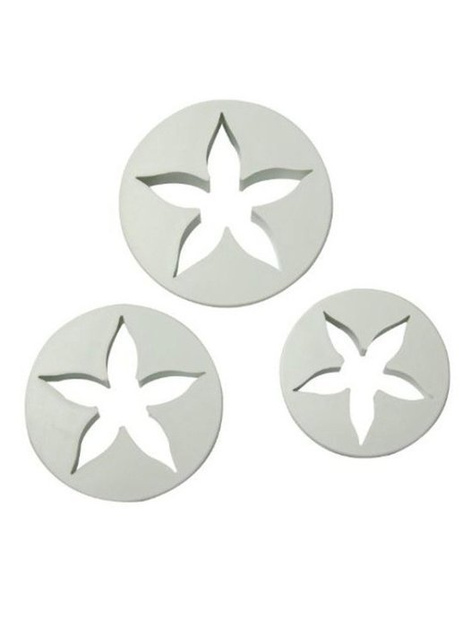 BestHome 3PCS Cookie Molds Butterfly Flower Cutter White N6