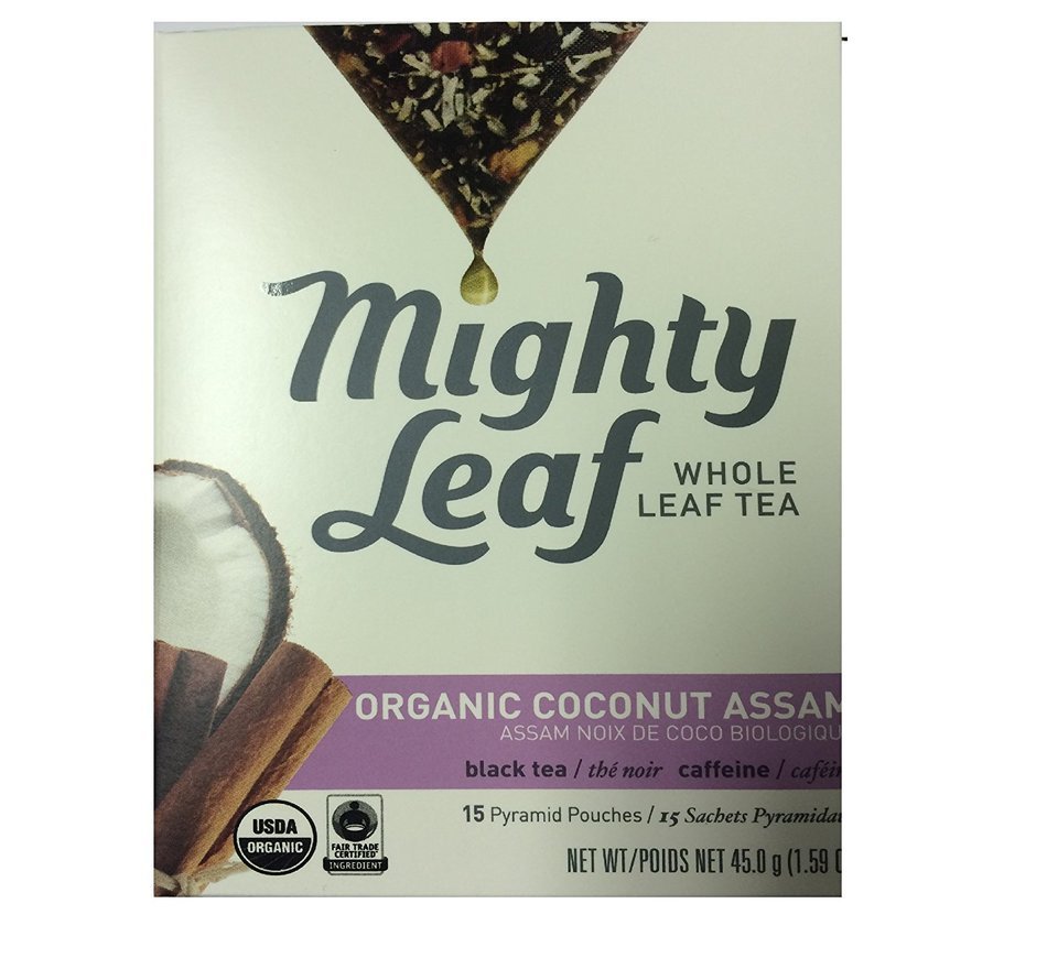 Mighty Leaf , Coconut Assam at least 95 % Organic , Pack of 1