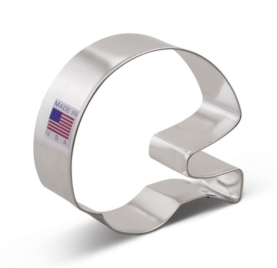 Ann Clark Football Helmet Cookie Cutter - 3.5 Inches - Tin Plated Steel