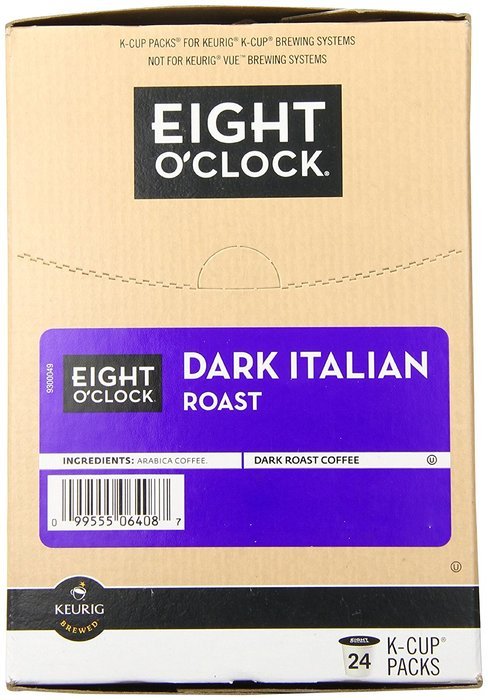 Eight O'Clock Coffee Dark Italian Roast K-Cups, 24-Count (Pack of 2) N9