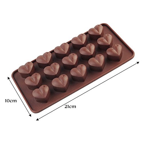 Lariy New Cute heart Silicone Ice Candy Tray Soap Chocolate Cup Cake Mold Mould N2