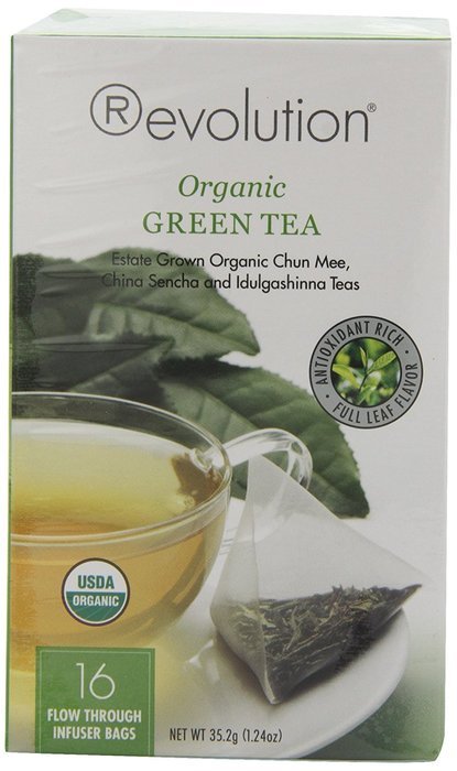 Revolution Tea Green Tea, Organic, 16-Count Teabags (Pack of 6) N3