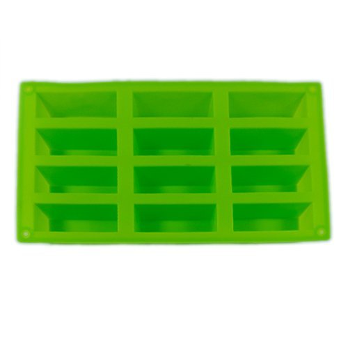 New 12 Cell Pink Purple Green Silicone Mould Sponge Finger Cake Bar Bakeware Mold Baking Tray N2