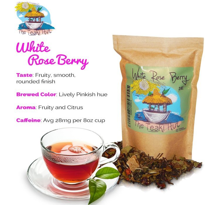 White Rose Berry 2 Ounce (30 Servings): Invigorating Acai Tea from TEAKI Hut, 3 Time Award Winners for Organic... N4