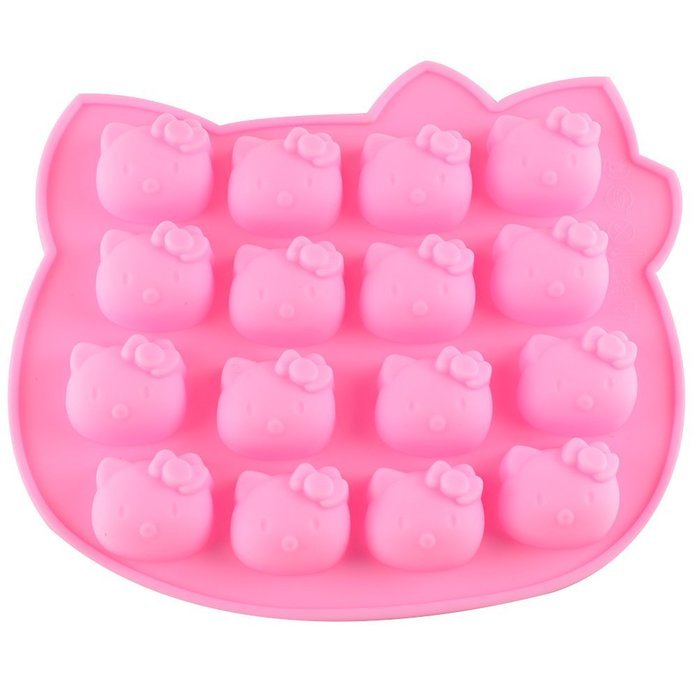 Cake Mold, CosyDeal 16 Cavity Soft Silicone Baking Cake Chocolate Handmade Soap Ice Cube Tray Mold Hello Kitty...
