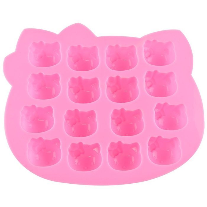 Cake Mold, CosyDeal 16 Cavity Soft Silicone Baking Cake Chocolate Handmade Soap Ice Cube Tray Mold Hello Kitty... N2