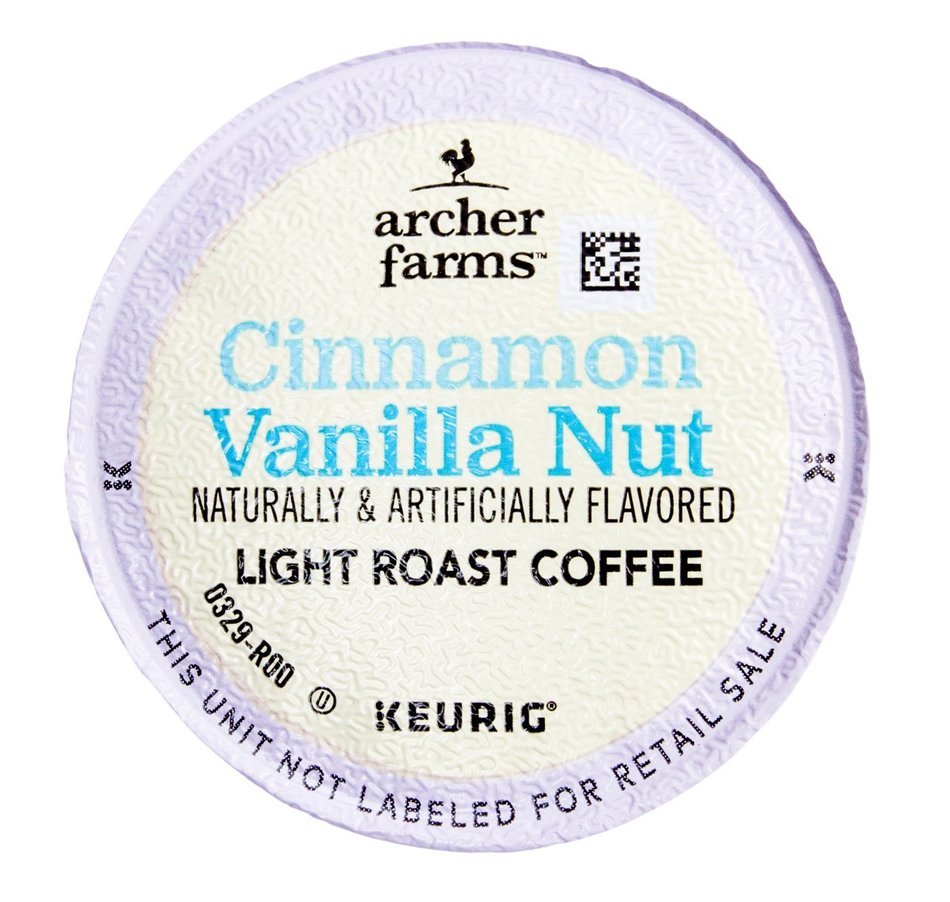 Archer Farms K-Cup Cinnamon Vanilla Nut Coffee Light Roast 18 Count (1 Box) N5