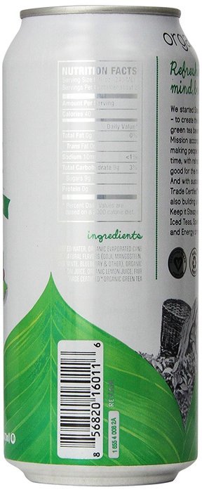 Steaz Iced Tea Can, Green Blueberry Pomegranate, Gluten Free, 16-ounces (Pack of12) N20
