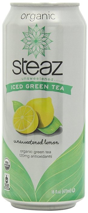 Steaz Iced Tea Can, Green Blueberry Pomegranate, Gluten Free, 16-ounces (Pack of12) N21