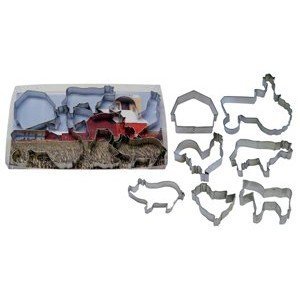 R & M International 1939 Farm Theme 7-Piece Cookie Cutter Set