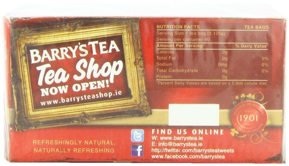 Barry's Irish Breakfast Tea, 80 Count Tea Bag N13