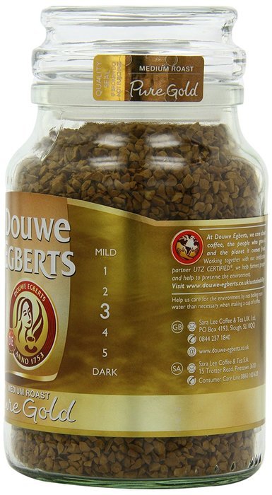 Douwe Egberts Pure Gold Instant Coffee, Medium Roast, 7.05-Ounce, 200g N8