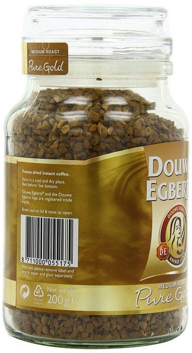 Douwe Egberts Pure Gold Instant Coffee, Medium Roast, 7.05-Ounce, 200g N10