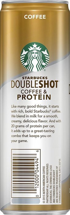 Starbucks Doubleshot Coffee and Protein, Vanilla Bean, 11 Ounce Cans (Pack of 12) N3