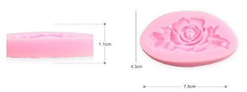 YIJIA Rose Flower Shaped Silicone Press Mold Fondant Cake Decoration 3D Mould Pastry Tools N2