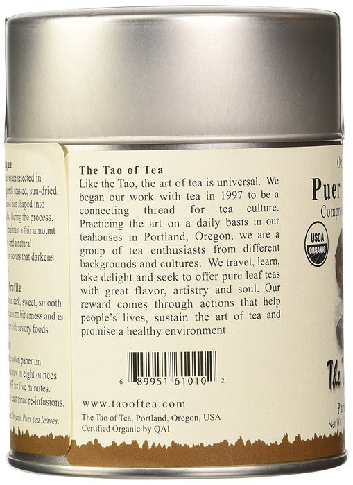 The Tao of Tea, Puer Tuocha Pu-er Tea, 4 Ounce Tin N4