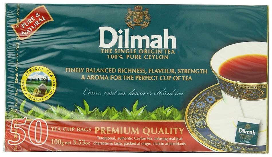 Dilmah Premium 100% Pure Ceylon Tea, 50-Count Tea Bags (Pack of 6) N2 ...