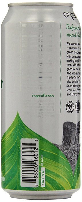 Steaz Iced Tea Can, Green Blueberry Pomegranate, Gluten Free, 16-ounces (Pack of12) N26