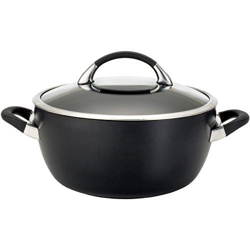 Circulon 87382 Symmetry Hard-anodized Nonstick 5 1/2-quart Black Covered Casserole