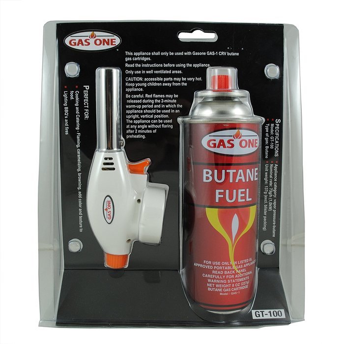 Gas One Culinary Torch for Home Cooking and Professional Use Including Fuel GT-100 N2