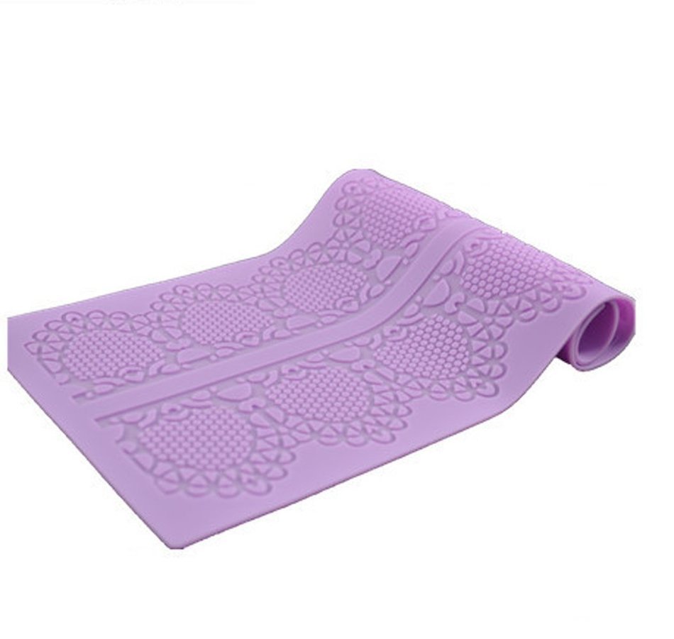 Freedi MJ-LFM-203 Silicone Side Lace Mat Mold Cake Decoration Tool Beautiful Fondant Chocolate Baking Mould