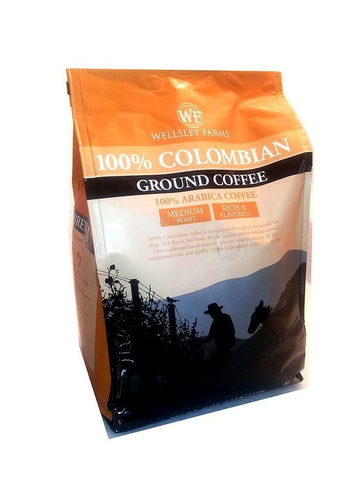 Wellsley Farms 100% Colombian Ground Coffee Medium Roast 40 oz.