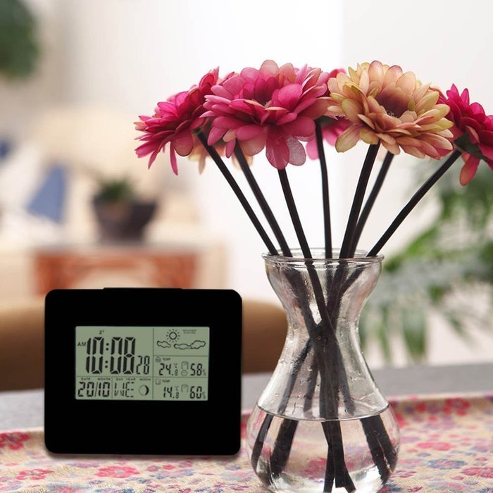 DYKIE RS8730E3 Wireless Weather Station with Blue Backlight LCD Screen,Indoor Outdoor Temperature and Humidity... N5