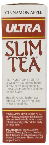 Ultra Slim Tea, Cinnamon Apple, Tea Bags, 24-Count Box (Pack of 4) N2