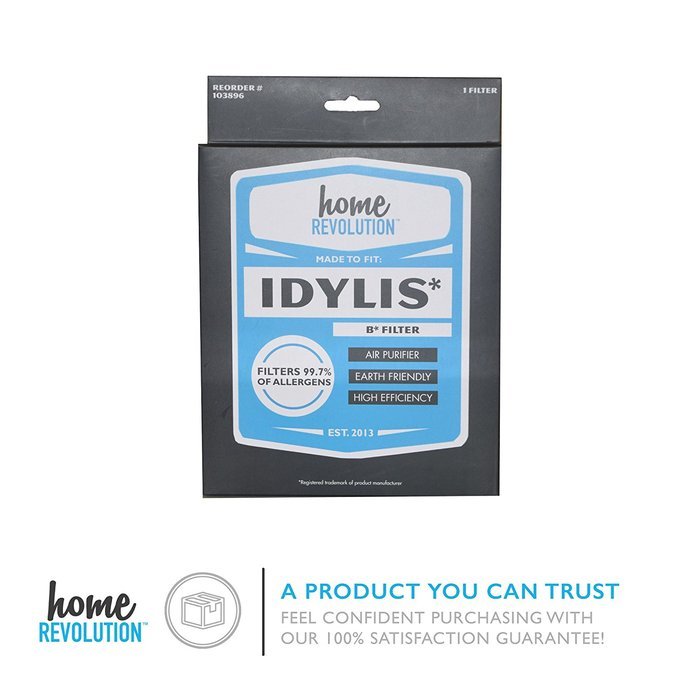 Idylis B Hepa Home Revolution Brand Air Purifier Filter; Replacement Made To Fit Idylis IAP-10-125, IAP-10-150... N7