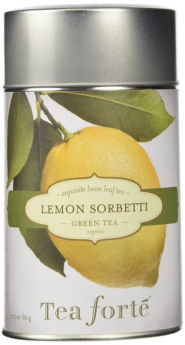 Tea Forte LEMON SORBETTI Organic Loose Leaf Green Tea, 2.12 Ounce Tea Tin