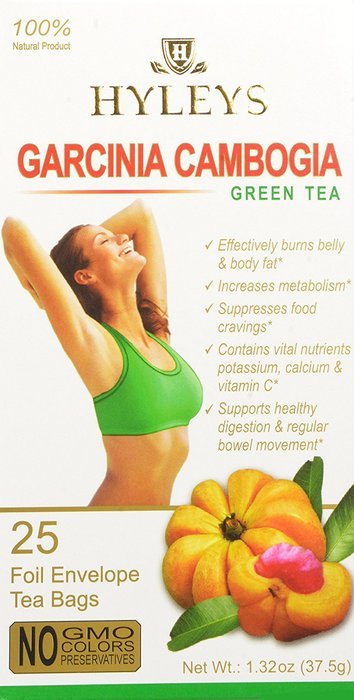 HYLEYS Tea Garcinia Cambogia Green Tea, 25 Count (Pack of 12)