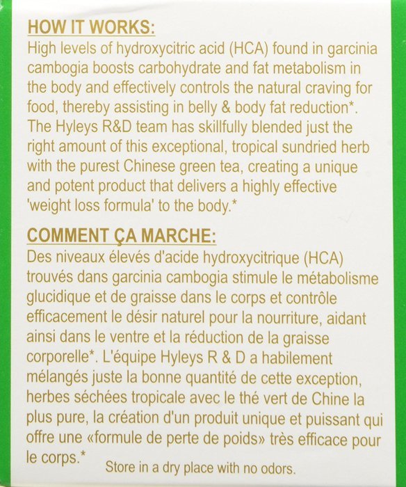 HYLEYS Tea Garcinia Cambogia Green Tea, 25 Count (Pack of 12) N2