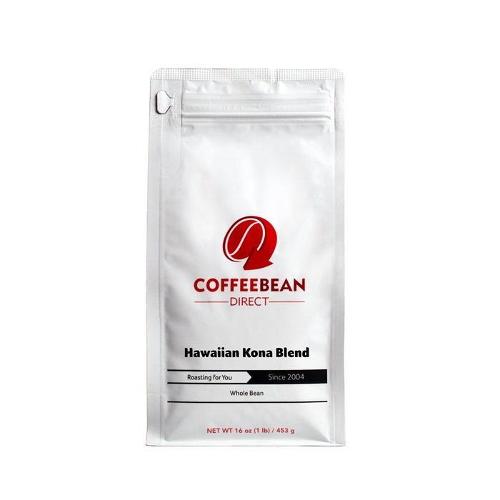Coffee Bean Direct Hawaiian Kona Blend, Whole Bean Coffee, 16-Ounce Bags (Pack of 3)
