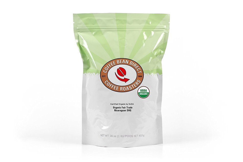 Coffee Bean Direct Hawaiian Kona Blend, Whole Bean Coffee, 16-Ounce Bags (Pack of 3) N2