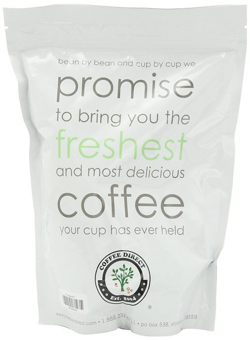 Coffee Bean Direct Hawaiian Kona Blend, Whole Bean Coffee, 16-Ounce Bags (Pack of 3) N3