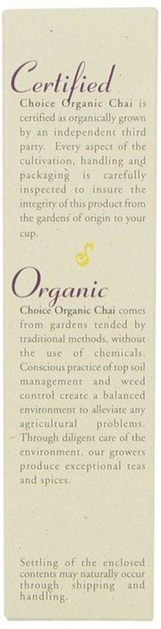 Choice Organic Decaf Chai, 2.1 Ounce N2