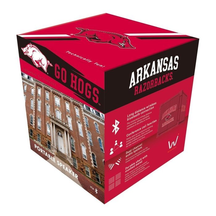 Wiseways Kube Bluetooth Collegiate Speaker for Arkansas school
