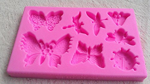 Design 464 Butterfly, Bee, Dragonfly and Ladybug Shape Silicone Mold ,Sugar Mold,Chocolate Mold,Cake Decoration... N2