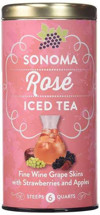The Republic Of Tea Sonoma Rose Iced Tea, 6 Large Iced Tea Pouches, Strawberry And Apple Infusion